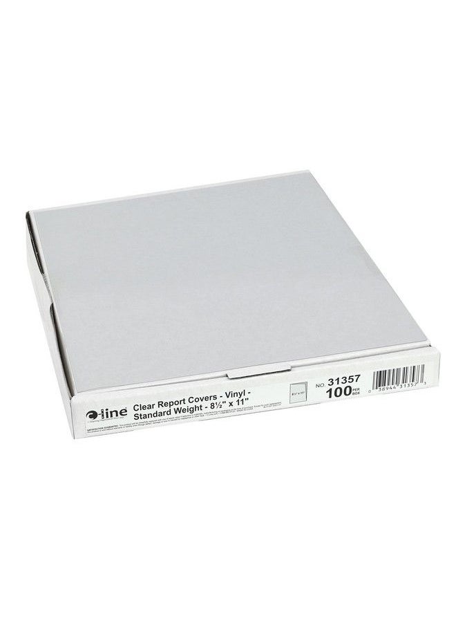 C-Line - Clear Report Covers Only Vinyl For Use With Slide 'N Grip Binding Bars 8.5 X 11 Inches 100 Per Box (31357) - Image 1
