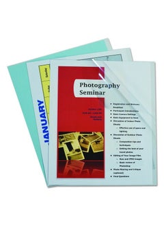 C-Line Clear Report Covers Only Vinyl For Use With Slide 'N Grip Binding Bars 8.5 X 11 Inches 100 Per Box (31357)  - Image 2