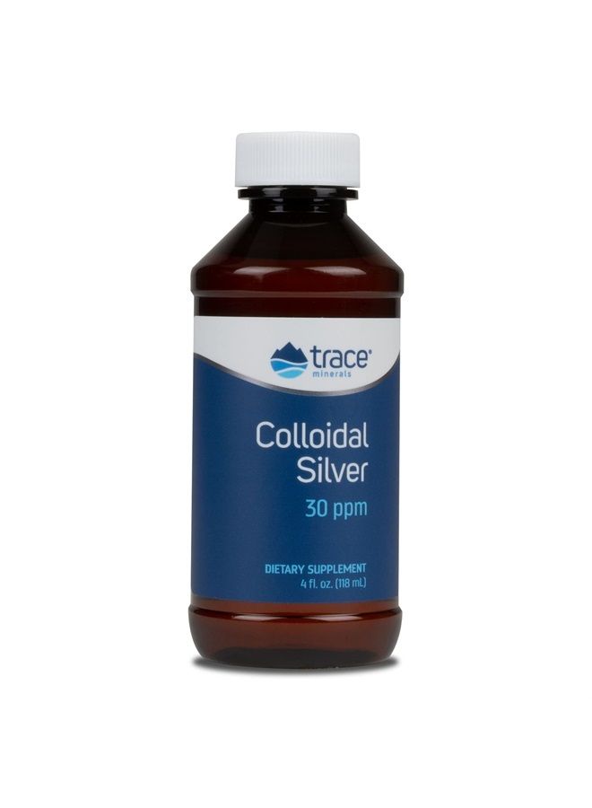 Trace Minerals Colloidal Silver Liquid Spray | 30 PPM Safe Dose Bio-Active Silver Hydrosol Mineral Supplement, 99.99% Pure, Super-Oxygenated, Vegan | 120 Servings, 4 fl oz Bottle (1 Pack) - Image 1