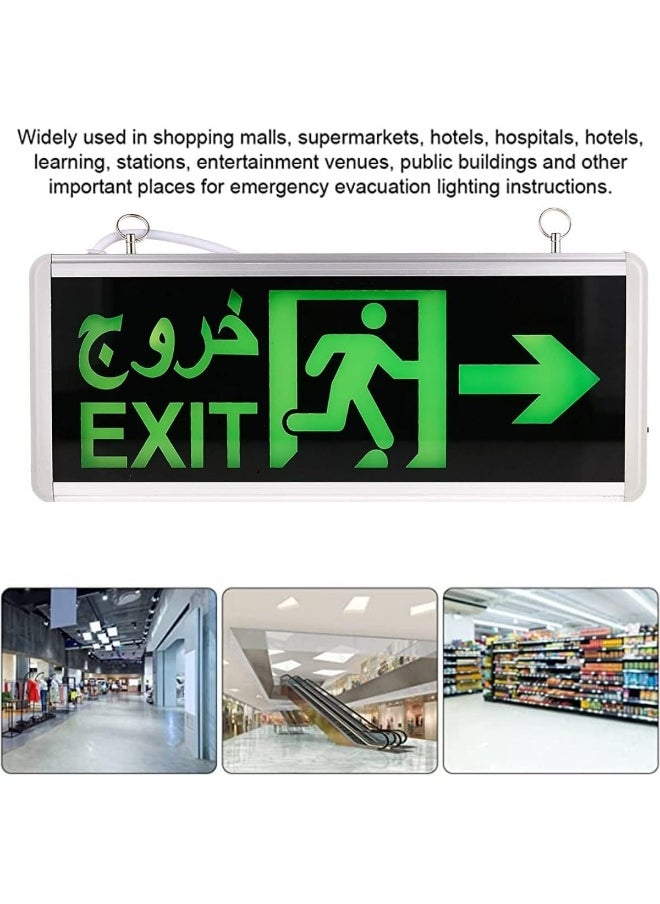 melfi Melfi Pack Of 2 Led Emergency Exit Sign Lighting Board For Entertainment Venues, Supermarkets, Hotels, Hospitals, Library Etc (RIGHT ARROW LIGHT)  - Image 5