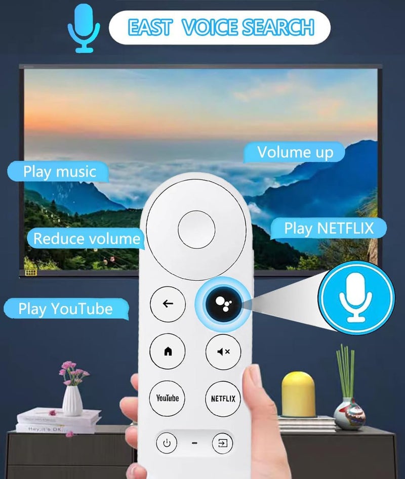 جهاز تحكم صوتي بديل لجوجل كرومكاست 4K HD تلفزيون سنو، جهاز تحكم جديد G9N9N لجوجل تي في، GA01920-US، GA01409-US، GA01923-US، GA01919-US - Image 3