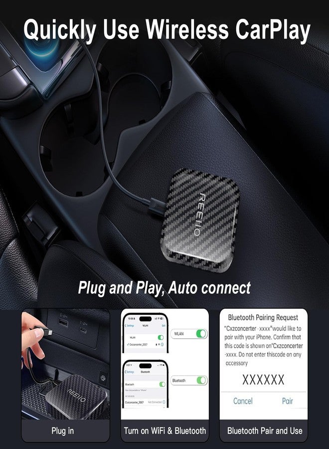 REEIIO Wireless CarPlayBox with Netflix/YouTube/TF Card Convert Wired CarPlay to Wireless Adapter for Factory Wired CarPlay Car - Image 5
