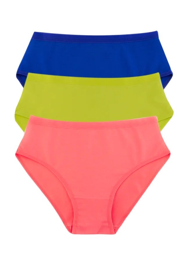 Milk - Pack of 3 Plain Cotton Brief Panties Underwear for Women - Image 1