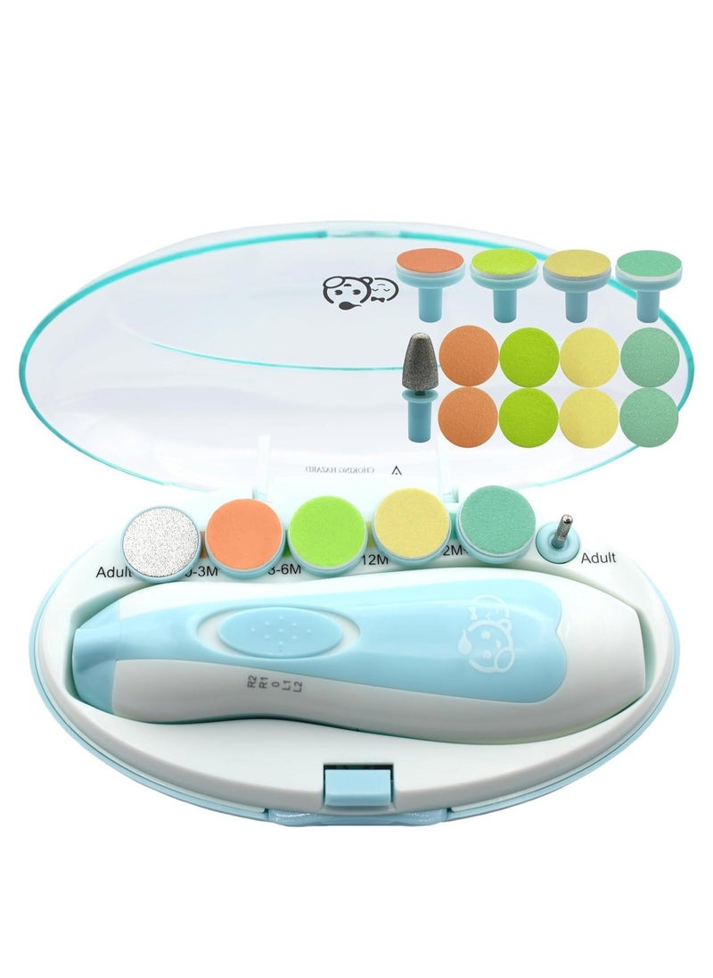 Baby Nail File Electric Nail Trimmer File Manicure Set, Toes Fingernails Care Trimmer with LED Light for Newborn, Kids and Adults. - Image 1
