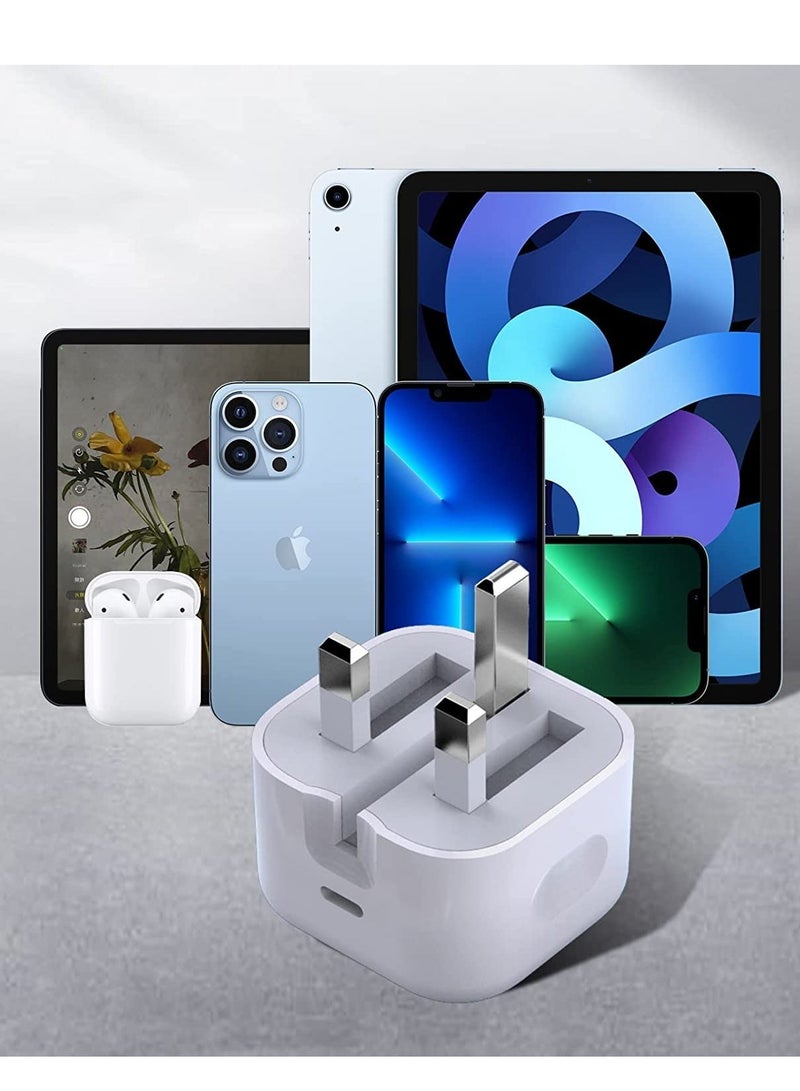 MUNTAQI USB C Fast Charger Plug, 20W Foldable Type C Power Adapter, PD 3.0 Wall Plug Quick Charging with 1M Charging Cable for iPhone 13/13 Mini/13 Pro/13 Pro Max/12 Mini/12 Pro/iPad Pro - Image 2