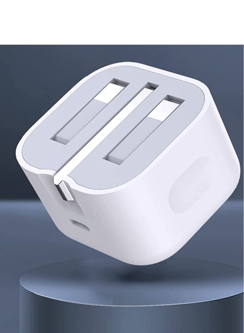 MUNTAQI USB C Fast Charger Plug, 20W Foldable Type C Power Adapter, PD 3.0 Wall Plug Quick Charging with 1M Charging Cable for iPhone 13/13 Mini/13 Pro/13 Pro Max/12 Mini/12 Pro/iPad Pro - Image 3