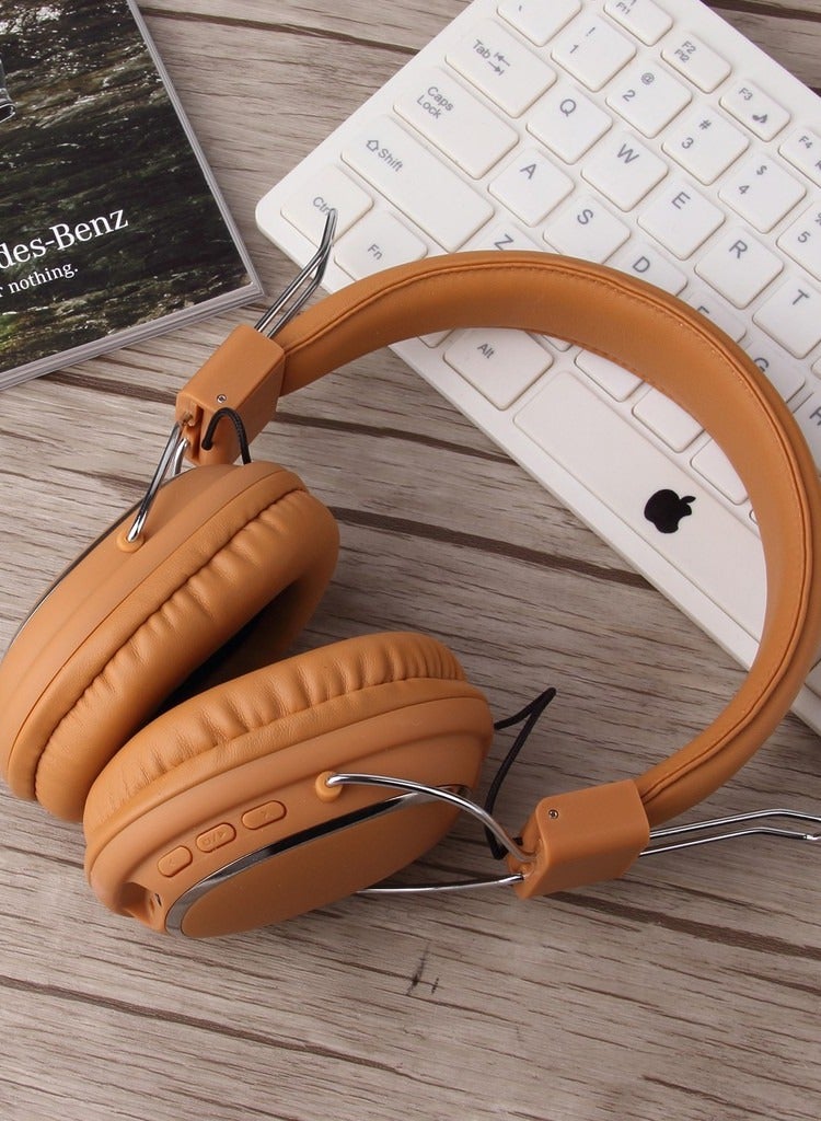 سودو سماعة الرأس SD-1004 اللاسلكية ستيريو فوق الأذن مع ميكروفون بني - Image 1