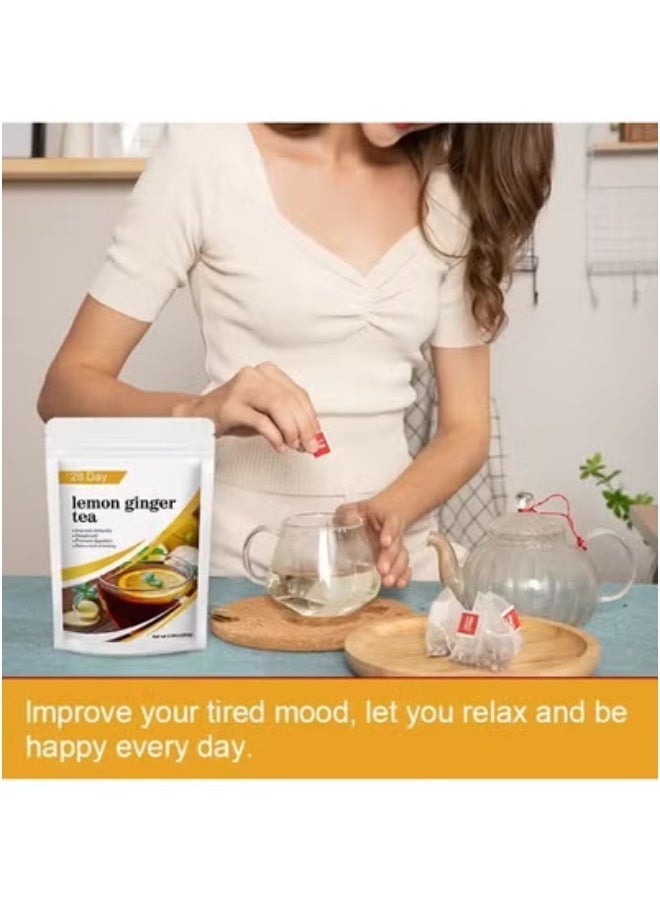 WelnessWays Lemon Ginger Tea Herbal Weight Loss Net Weight: 2.96 oz / 84g - Image 5
