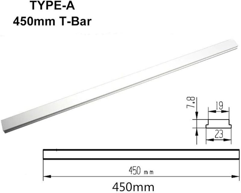 450 ملم مجموعة منزلق مسار T من سبائك الألومنيوم 2 حزمة لـ منشار الطاولة منشار ميتري أعمال النجارة - Image 3