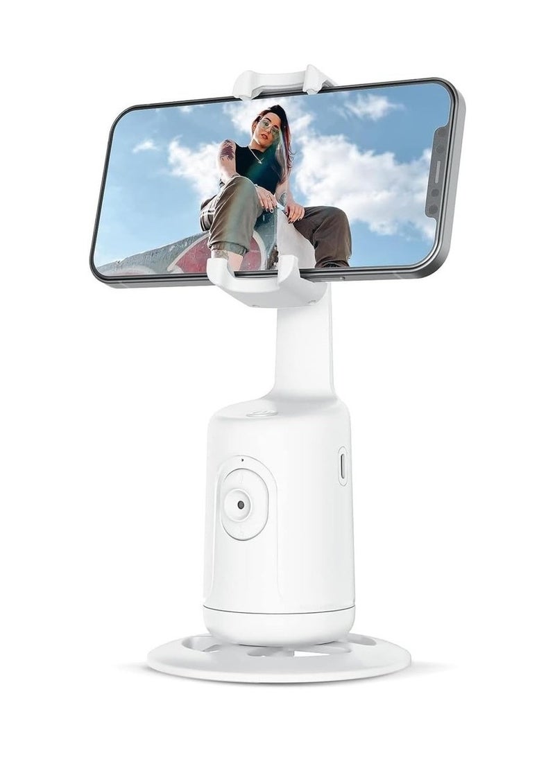 Auto Face Tracking Tabletop Tripod Mount 360 Rotation Phone Camera Mount Stabalizer Tripod For Mobile Battery Operated Smart Shooting Selfie Phone Holder - Image 1