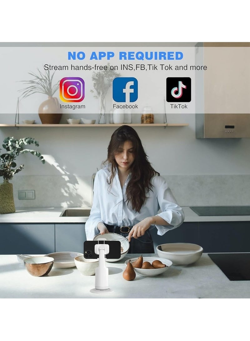 Auto Face Tracking Tabletop Tripod Mount 360 Rotation Phone Camera Mount Stabalizer Tripod For Mobile Battery Operated Smart Shooting Selfie Phone Holder - Image 2