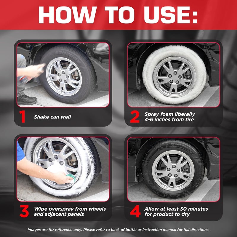 Black Magic Tire Wet Foam, 18 oz - Cleans, Shines & Protects - Image 4