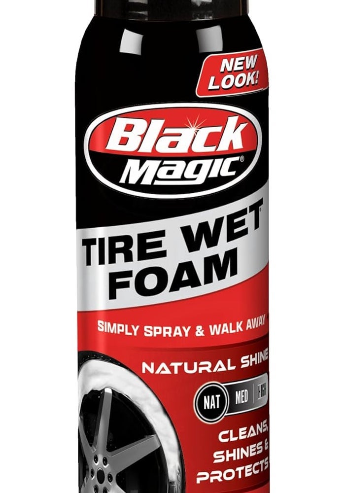 Black Magic Tire Wet Foam, 18 oz - Cleans, Shines & Protects - Image 1