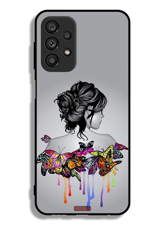 Tolwak Samsung Galaxy A23 5G Protective Case Cover Butterflies And Girl Abstract Art - Image 1