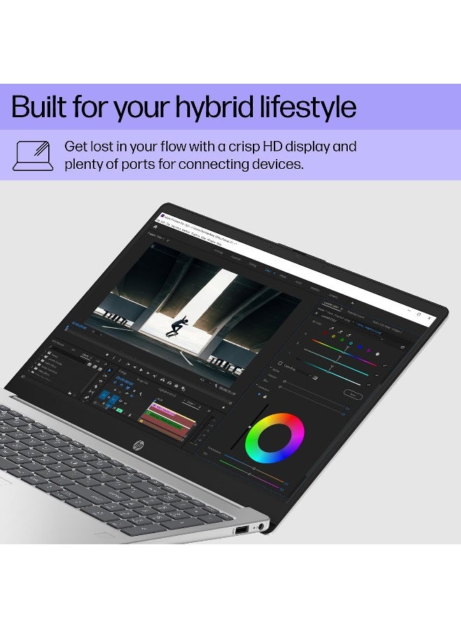 HP 15.6" Laptop, HD Display, i7‑1355U, 16GB RAM, 1TB SSD, Windows 11 English/Arabic Natural Silver - Image 4