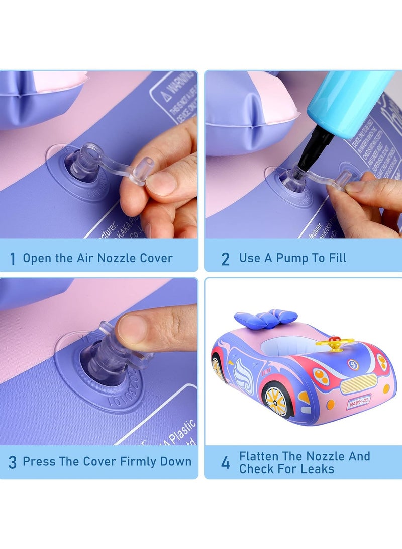 سويمبوبو عوامة سباحة للأطفال، عوامة أطفال قابلة للنفخ، عوامة سباحة للأطفال، عوامة سباحة للأطفال مع مظلة قابلة للفصل للحماية من الشمس ومقعد أمان للأطفال من سن 12 إلى 48 شهرًا (وردي) - Image 5