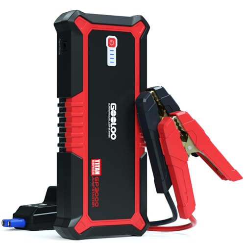 GOOLOO Upgraded GP3000 Jump Starter 3000A Peak Car Starter (Up to 9L Gas or 7L Diesel Engine) 12V Jump Box Auto Lithium Battery Booster SuperSafe Portable Power Pack with USB Quick Charge, Type-C Port - Image 1