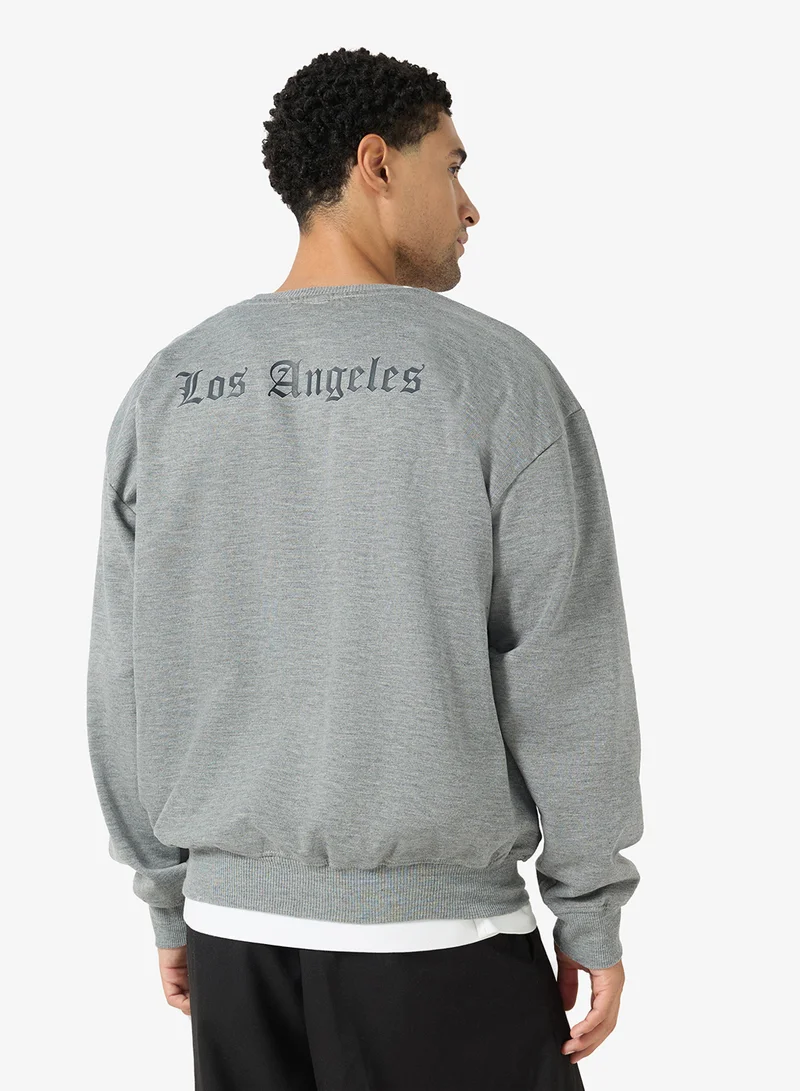 Seventy Five  Graphic Crew Neck Pullover Sweatshirt for Men | Best Price UAE