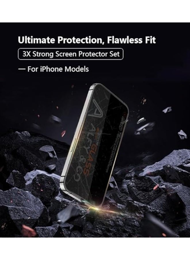 ALFY & CO Premium Grade A Privacy Screen Protector for iPhone 15 Pro Max 2-Pack  - Image 5