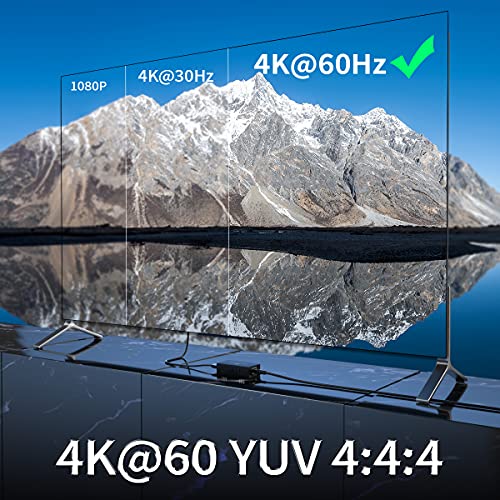 PWAYTEK 4K HDMI Extender, Ultra HD 4K@60Hz Over Cat5e/6 Up to 200ft/60m, Extended Audio and Video, Supports Loop Out, IR, HDCP 2.2/1.4 YUV 444 - Image 3