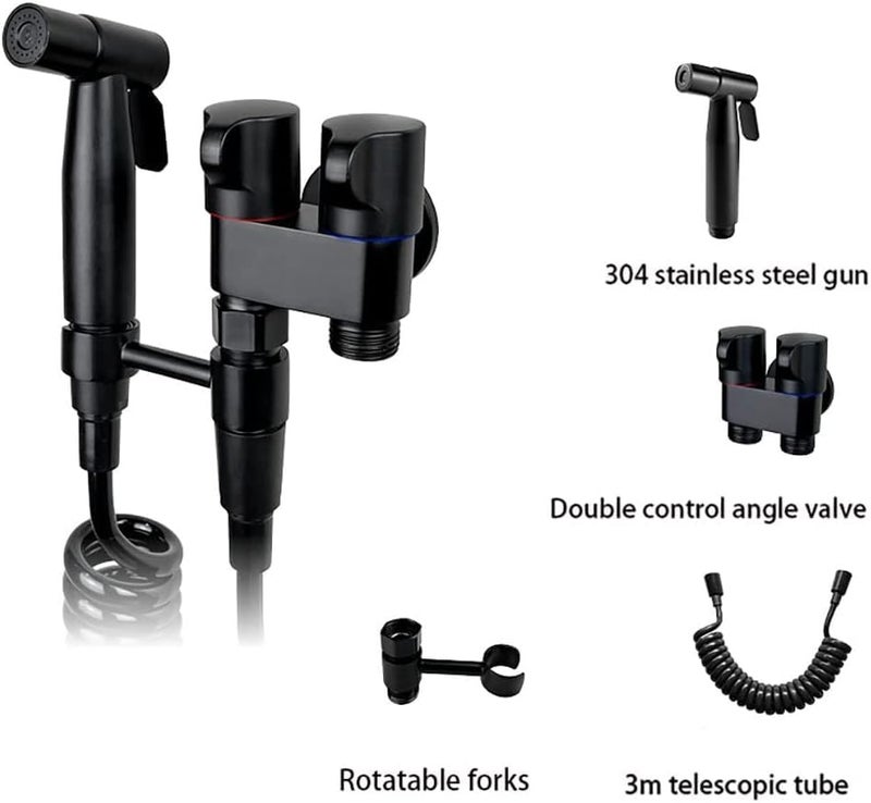 SHREESAMP SHREESAMP Stainless Steel Washing for Toilet Sprayer Water Kit with Hose Bathroom Health Shower Faucet Your Dog Wash Fruits Clean The Toilet Bidet Walls and Corners 245x215x8CM - Image 3
