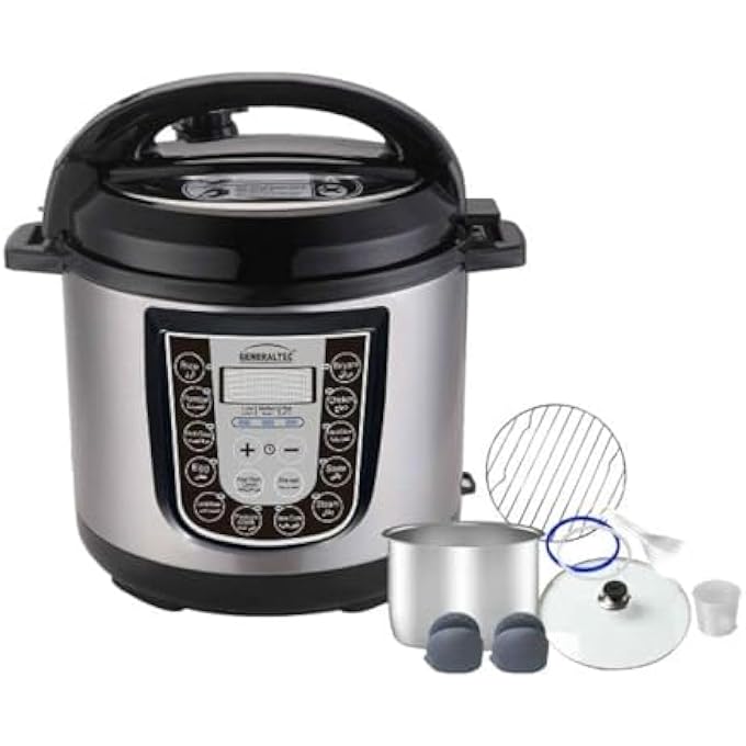جنرال تيك قدر الضغط الكهربائي الذكي موديل Gka1206Pc سعة 12 لترًا وقوة 1600 واط و15 برنامجًا ذكيًا و10 آليات أمان وضمان لمدة عام واحد - Image 1