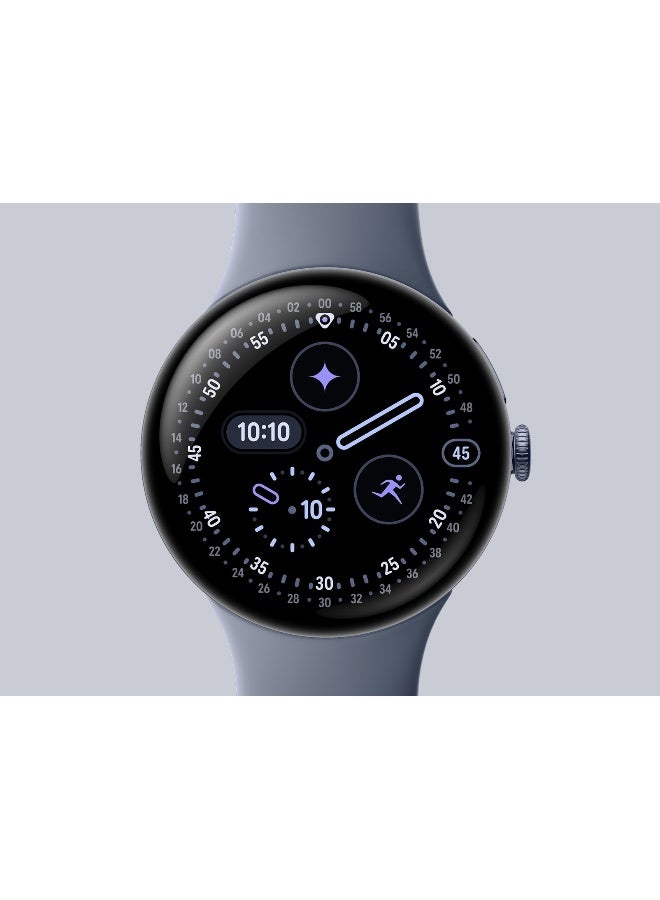 Google Pixel Watch 4 (45mm) Satin Moonstone Aluminium case Active Band Moonstone - Image 2