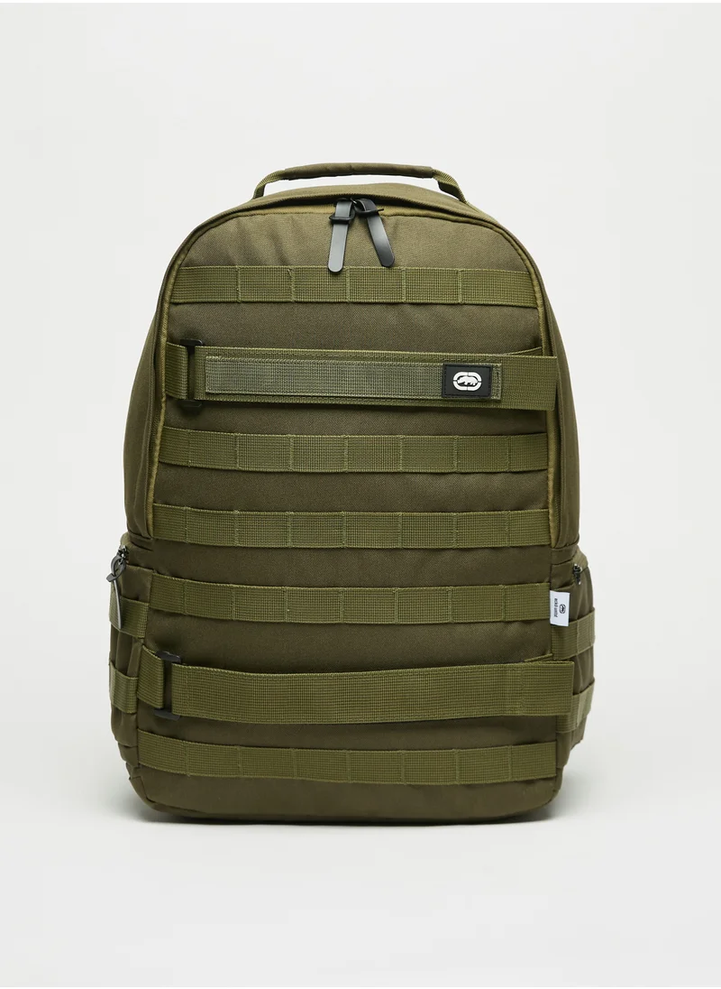 Ecko Unltd. Ecko Unltd Tape Detail Backpack with Adjustable Straps and Zip Closure