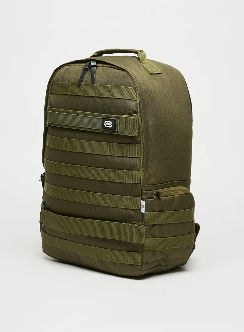 Ecko Unltd. Ecko Unltd Tape Detail Backpack with Adjustable Straps and Zip Closure