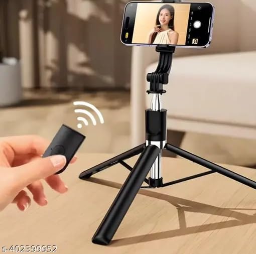TARAVEE-62 inch Extra Long,Selfie Stick with Tripod Stand, 360 Degree,with LED Light, selfi Stick for Mobile Phone/iPhone/GoPro/Camera,Bluetooth Selfie Stick with BT Remote Control-Black - Image 2