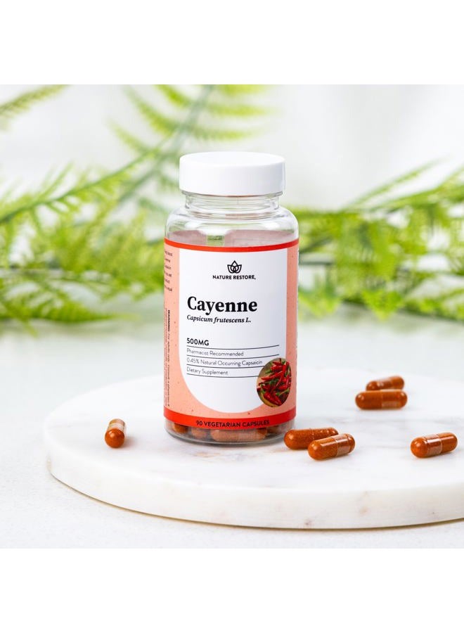 Nature Restore Cayenne Pepper Extract Supplement, Standardized to 0.45 Percent Capsaicin, 70,000 Scoville Heat Units, 90 Capsules, Manufactured in USA, Non-GMO & Gluten Free - Image 4