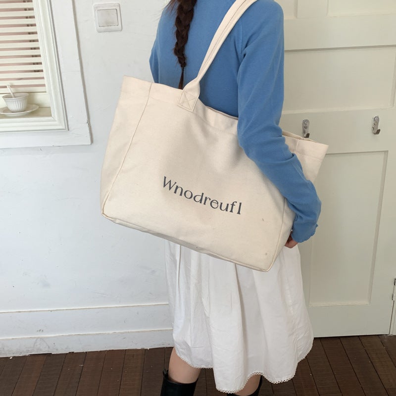 Canvas Shoulder Tote Bag for Women - Image 3