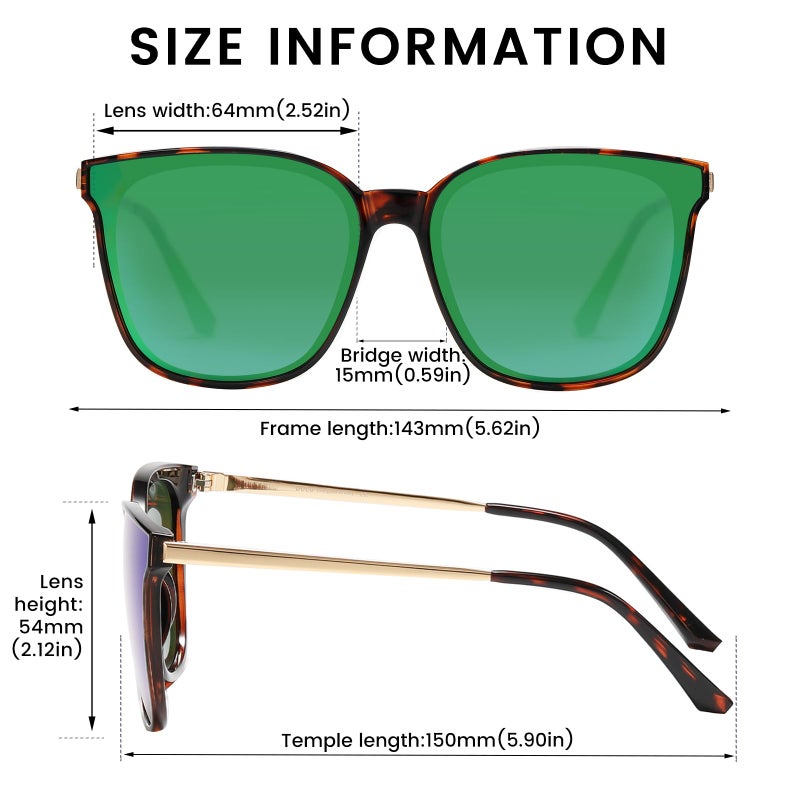 DUCO Retro Round Sunglasses for Women Vintage Polarized Woman Shades Lightweight PC Frame UV400 Protection Sun Glasses W016 - Image 3