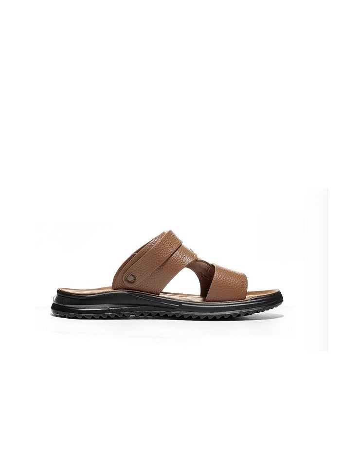 Warrior New Fashionable Leather Men's Business Slippers - Image 3