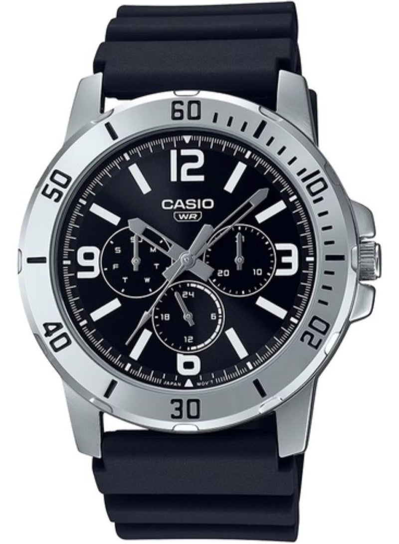Casio Analog Black dial Resin Band Watch For Mens MTP-VD300-1BUDF - Image 1