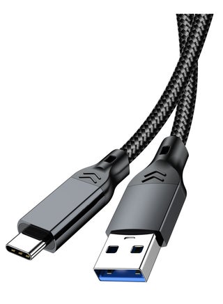 جودة عالية نايلون مضفر 3.0 USB Type-C شحن كابل البيانات أسود 2M - view 2