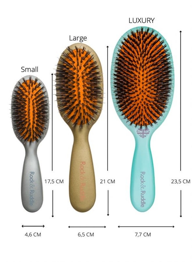 Rock & Ruddle Soft White Natural Boar Bristle Hairbrush for Babies and Young Children | Perfect for Fine Hair Detangling and Smoothing - Cute Cats - Image 5