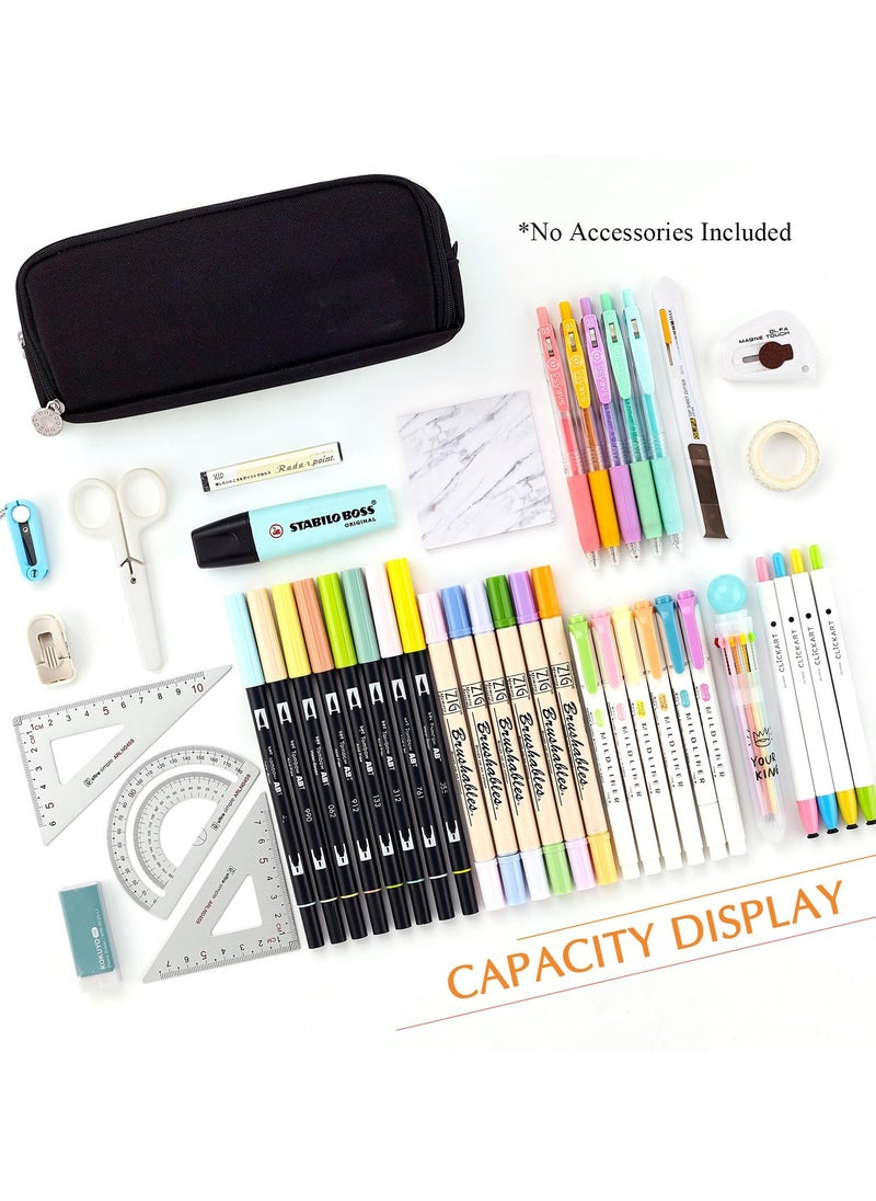 Daytoyz - Large Capacity Pencil Case 3 Compartment Pouch Pen Bag for School Teen Girl Boy Men Women - Image 1