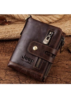 Jeep Men's Wallet 100% Genuine Leather Coin Card Compartment Chain Holder Rfid Enabled  - Image 5
