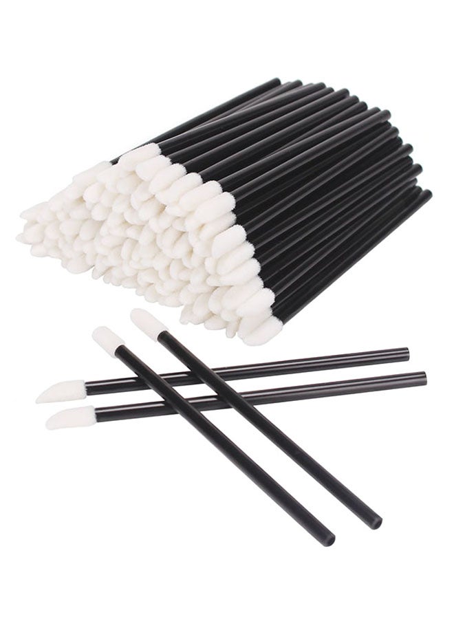 مجموعة أدوات وضع ملمع الشفاه من 100 قطعة للاستخدام مرة واحدة أسود - Image 1