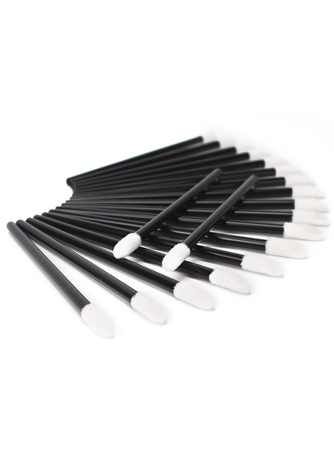 مجموعة أدوات وضع ملمع الشفاه من 100 قطعة للاستخدام مرة واحدة أسود - Image 3