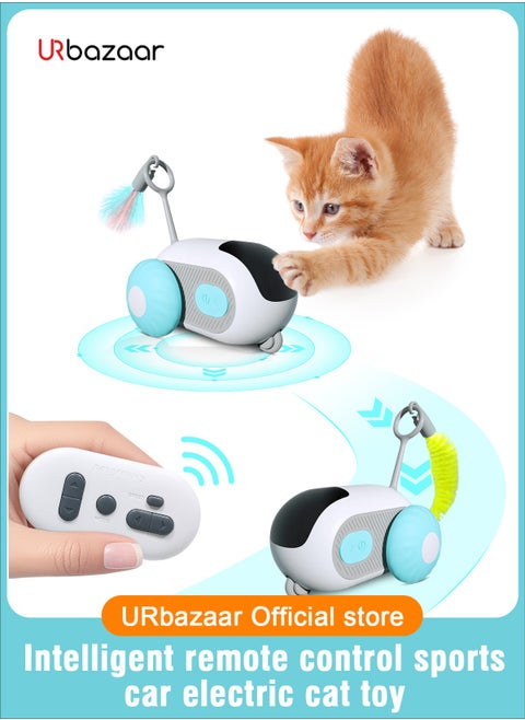 Remote Control Cat Toy,Upgraded Interactive Cat Toys for Indoor Cats,Smart Cat Toy Car with Feathers,Cat Mouse Toys,rc Interactive Cat Toy Self Play,USB Rechargeable