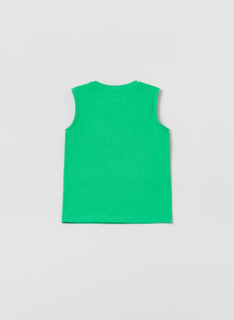 او في اس Cotton Racerback Vest With Print