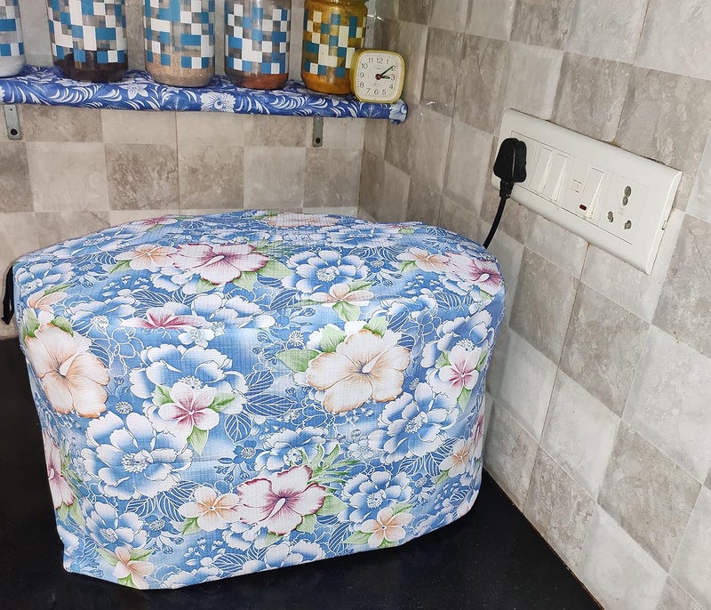 SUVE SUVE® Kitchen Wet Grinder Cover for 2 Litre Table Top Laxmi | Prestige | Vidiem (Printed Flower Design), Ultra Grind Plus Gold and 2.5 Lltra Bigg Plus, Dust Proof Washable,Stylish Design - Image 1