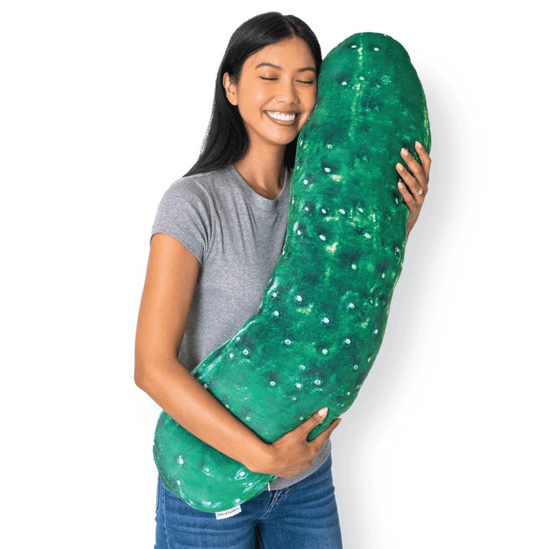 Much Comfort 37" 3D Dill Pickle Throw Pillow - Made with Super Soft & Ultra Premium Fabric - Cute, Comfortable, Plush, Stuffed Body Cushion for Home Decor or Pregnant Women - Best Funny Gift - Large - Image 1