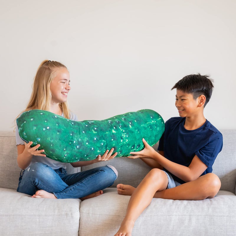 Much Comfort 37" 3D Dill Pickle Throw Pillow - Made with Super Soft & Ultra Premium Fabric - Cute, Comfortable, Plush, Stuffed Body Cushion for Home Decor or Pregnant Women - Best Funny Gift - Large - Image 4