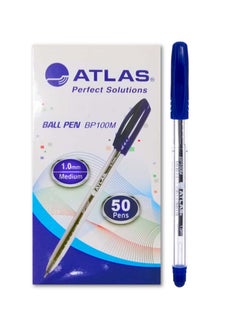 ATLAS 50-Piece Ballpoint Pen 1.0mm Medium Tip Blue Ink  - Image 1