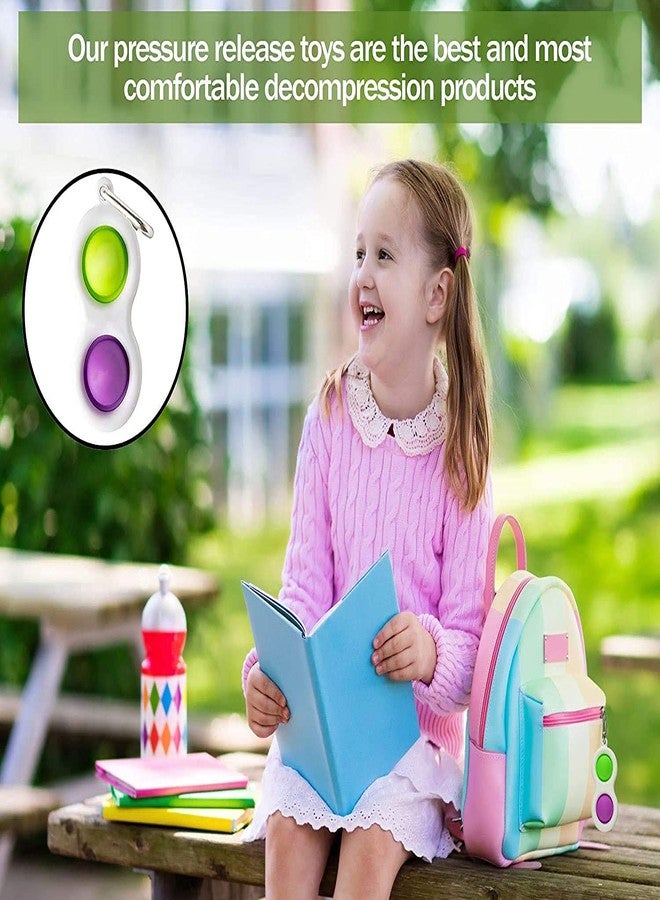 Gabbar� Simple-Dimple Fidget Soft Silicone Ergonomic Stress Relief Toy with Buckle Ring, Easily Attaches to Keys, Purse, Backpack | Assorted Color | Pack of 1 - Image 4