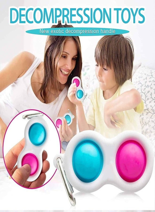 Gabbar� Simple-Dimple Fidget Soft Silicone Ergonomic Stress Relief Toy with Buckle Ring, Easily Attaches to Keys, Purse, Backpack | Assorted Color | Pack of 1 - Image 2