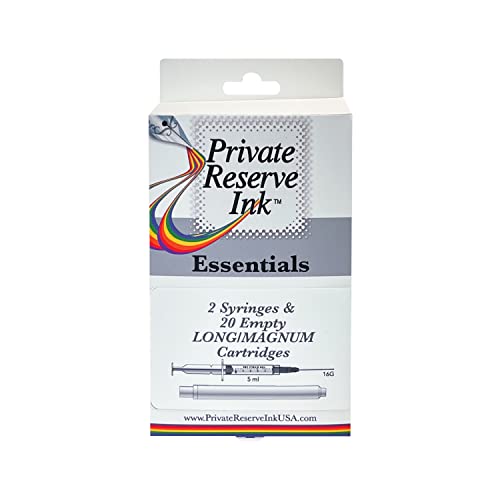 Private Reserve Ink Essentials Kit 2 20 pcs of Empty Long cartridges 2 pcs of 5 ml Syringe - Image 3